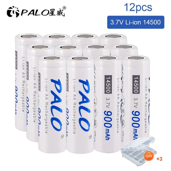 Genopladeligt Lithium-ion Batteri, 37V 900mAh, Kompatibilitet med LED Lommelygte, 12 stk