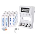 Miniatyrbillede 1 af 2: Genopladelige AA-batterier, 3000mAh kapacitet, Lav selvudladning, 12AA og oplader