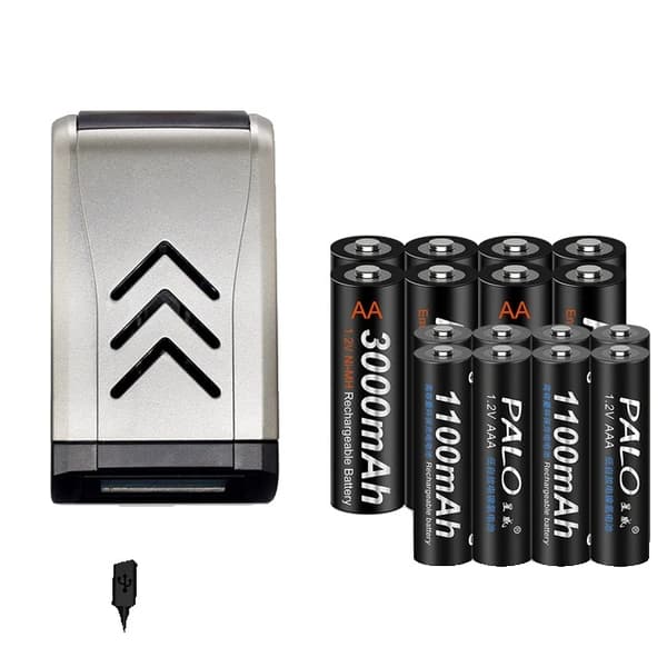 Genopladelige batterier, lav selvudladning, ideelle til legetøj og tastaturer., 8AA8AAA 1 Opladning