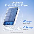 Miniatyrbild 6 av 6: Snabbt laddningsbart externbatteri, 2x USB-C, USB, Lightning, 22,5 W, 10 000 mAh - Vention (FHTW0) - Svart