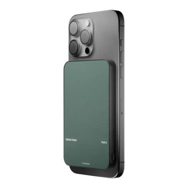 Extern Batteri 5000mAh Magnetisk MagSafe & Qi2 Native Union Grön