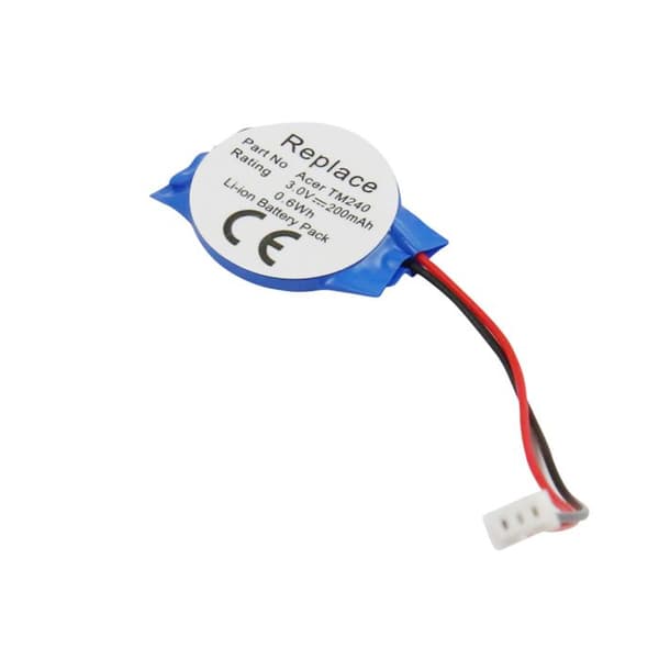 Batteri CMOS Li-ion 3V 200mAh 0,6Wh för Acer TM240
