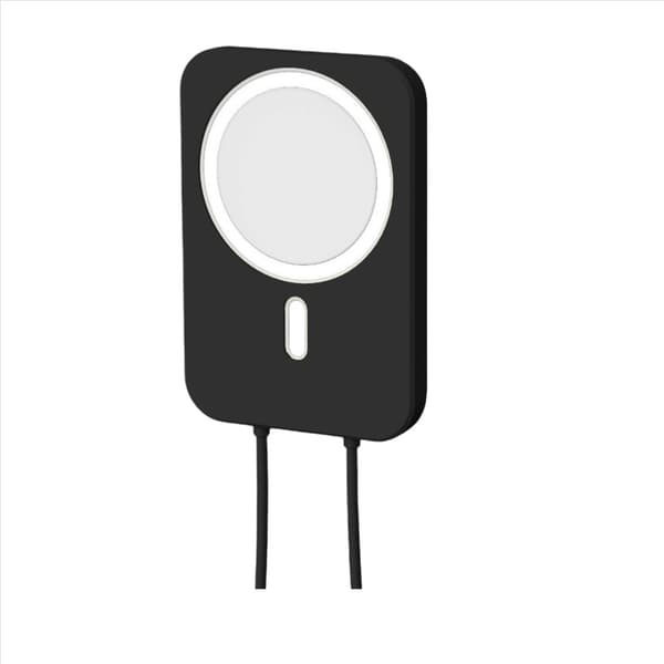 INF Silikone-etui til iPhone 12 MagSafe trådløs powerbank Sort