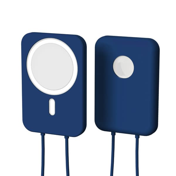 INF Silikone-etui til iPhone 12 MagSafe trådløs powerbank Blå