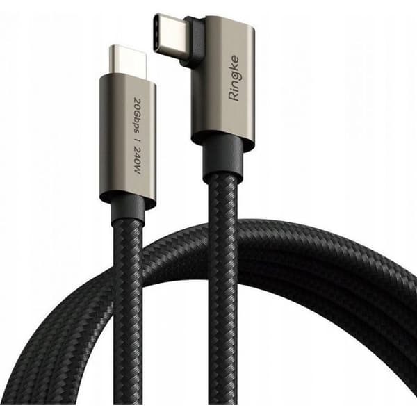 USB-C-kabel - RINGKE - 90 grader - USB 3.2 Gen 2x2 - 240 W - 200 cm ...