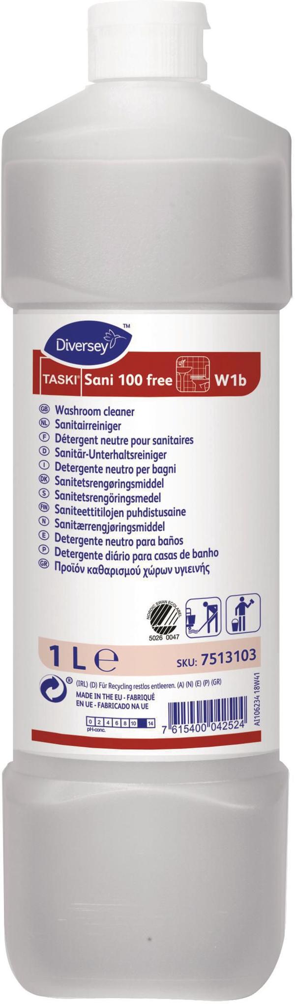 Sanitetsrent SANI 100 free 1L 6st