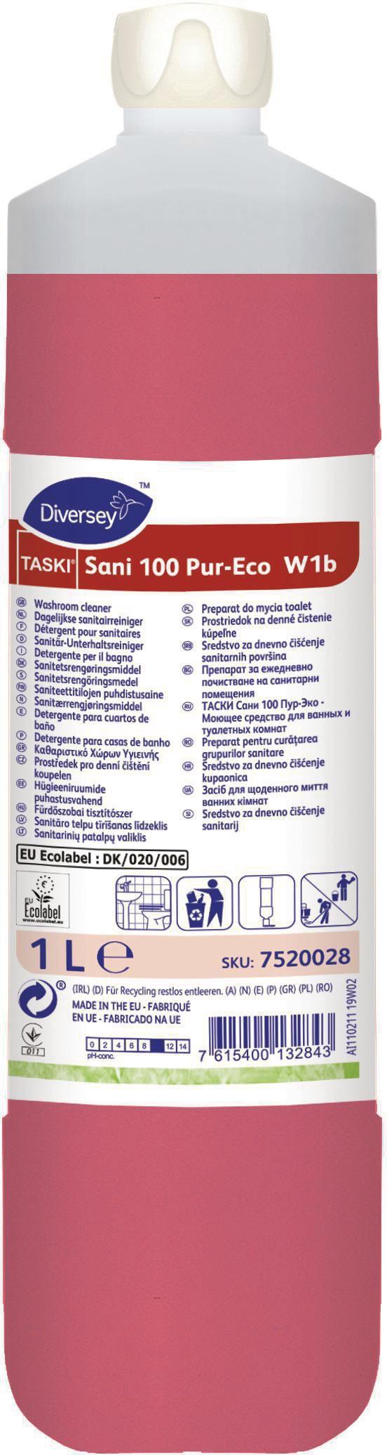 Sanitetsrent SANI 100 Pur-Eco 1L