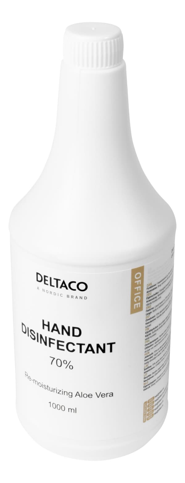 Hand disinfectant with aloe vera, 70%, 1000 ml, white