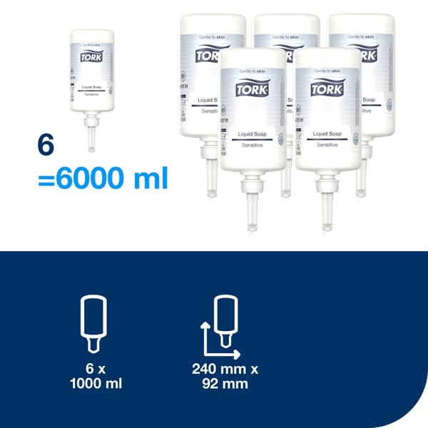 Tvål TORK S1 Pre Extra mild transp. 1L 6st
