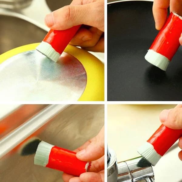 SHOP-STORY - Magic Stainless Steel Cleaning Stick Sticks - 2 Rengöringsborstar Skurgrytor Kokkärl mm