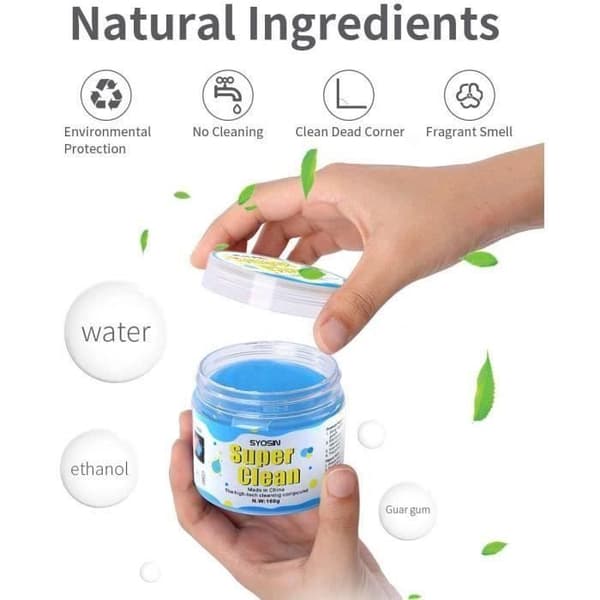 Super Clean Keyboard Cleaner Gel (4 st) Rengör damm och smuts för datorer, bilventiler, miniräknare