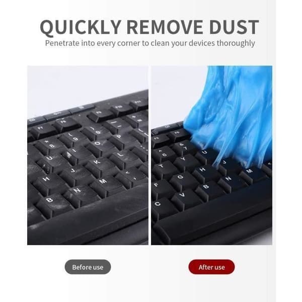 Super Clean Keyboard Cleaner Gel (4 st) Rengör damm och smuts för datorer, bilventiler, miniräknare
