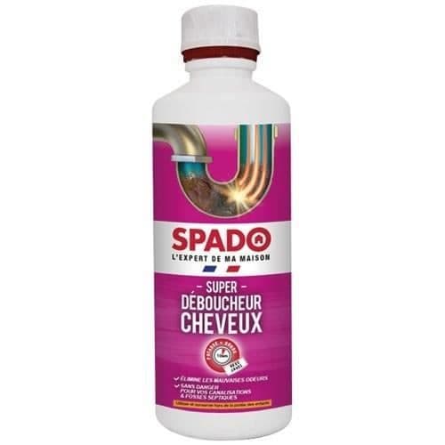 SPADO - Super håravblockering - Envisa blockeringar och stillastående vatten - Rör och septiktankar - 500ML - Tillverkad i Frankrike