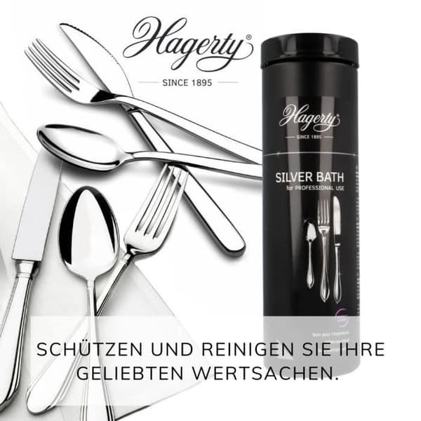 Hagerty Silver Badkar för Silver - Bestick eller Silver Metall - 580 ml - Korg ingår