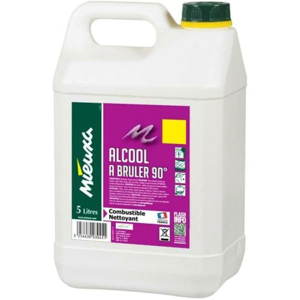 Alkohol att bränna 90° 5L - MIEUXA - 10347