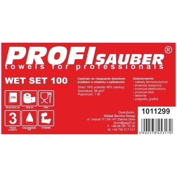 Liinat liotusämpärissä ProfiSauber WET SET 100 -annostelijalla