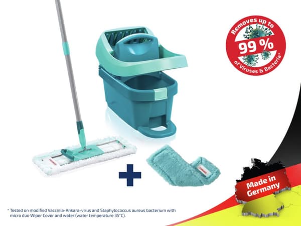 Leifheit 55167 Profi Golvtorkare XL 42 cm Komplett system med hjul Micro Duo + Static Plus