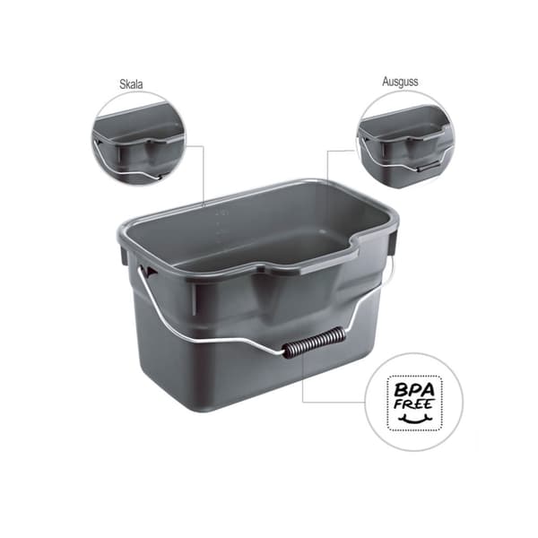 Rotho Basic Bucket suorakaiteen muotoinen 12L antrasiitti