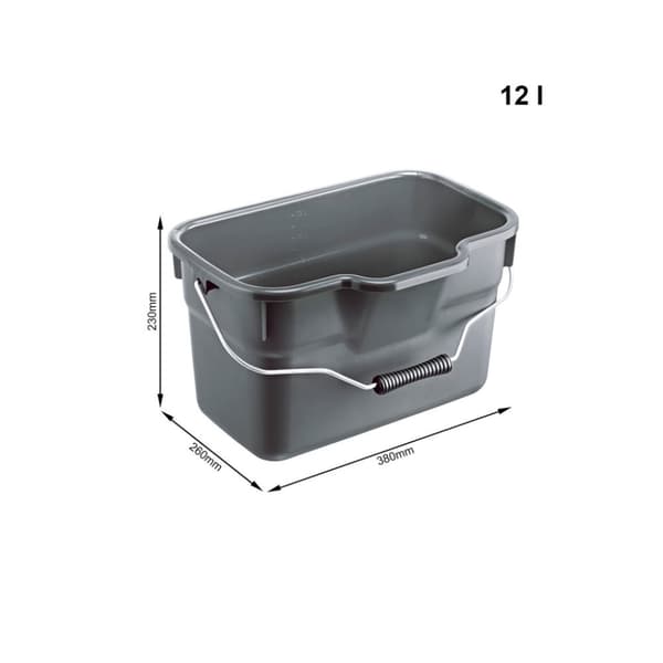Rotho Basic Bucket suorakaiteen muotoinen 12L antrasiitti