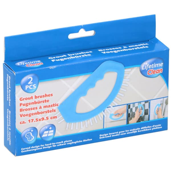 Lifetime Clean Grout Brush 2 delar Blå/Vit