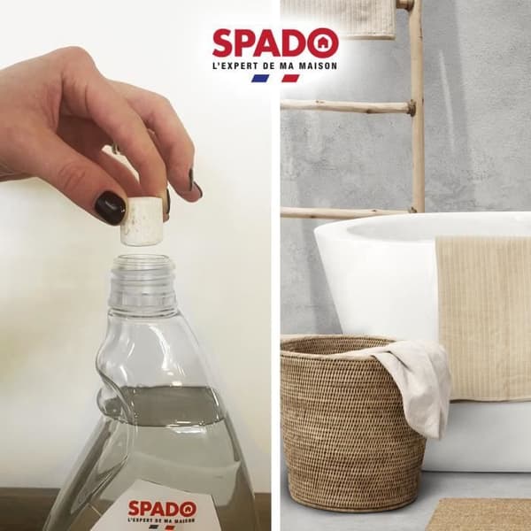 SPADO - Antikalk - Rengör &amp; avkalkar - Ultra doseringskit - Hallondoft - 2 tabletter = 1x750ml - Fransk tillverkning