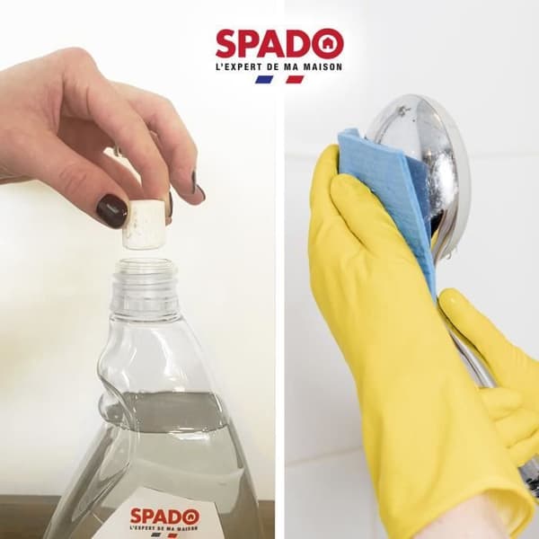 SPADO-Anti Kalk - Rengör, avkalkar &amp; ger glans - Ecocert - Ultradose - Hallonsmak - 8 tabletter = 4x750ml - Tillverkad i Frankrike