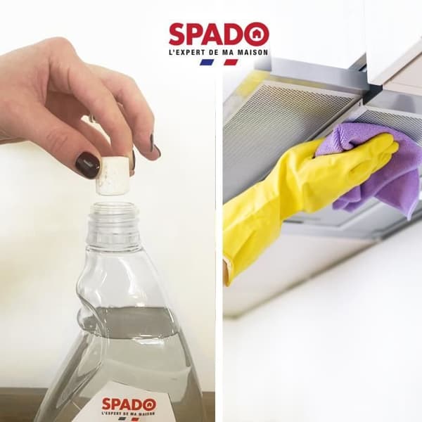 SPADO - Rengörings- och avfettningsmedel - Ultra dos - Ecocert - Löses upp fett - Citrondoft - 4 tabletter = 4x750ml - Tillverkad i Frankrike