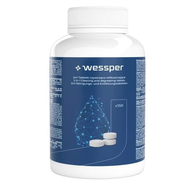 Wessper Kaffemaskin rengöringstabletter - kompatibel med Jura Delonghi Siemens Bosch Krups Melitta 150x