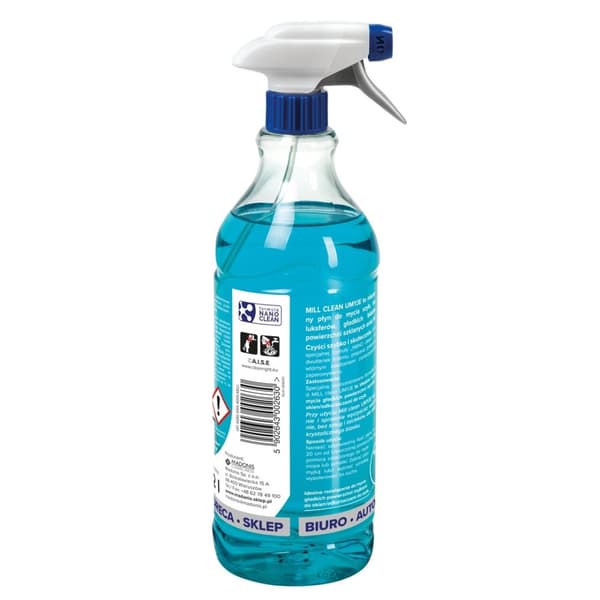 Mill Clean vaskemiddel til rengøring af vinduer, glas, spejle, fliser 1,22 L