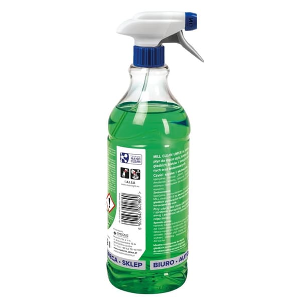 Mill Clean vaskemiddel til rengøring af vinduer, glas, spejle, fliser med duft af liljekonval 1,22 L