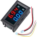 Miniatyrbild 1 av 4: DC 100V 10A MiNi Voltmeter Amperemeter Panel Amp Volt Mätare Dubbel LED Röd Blå Digital