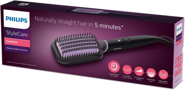 Philips BHH880/00 uppvärmd rätningsborste svart/lila
