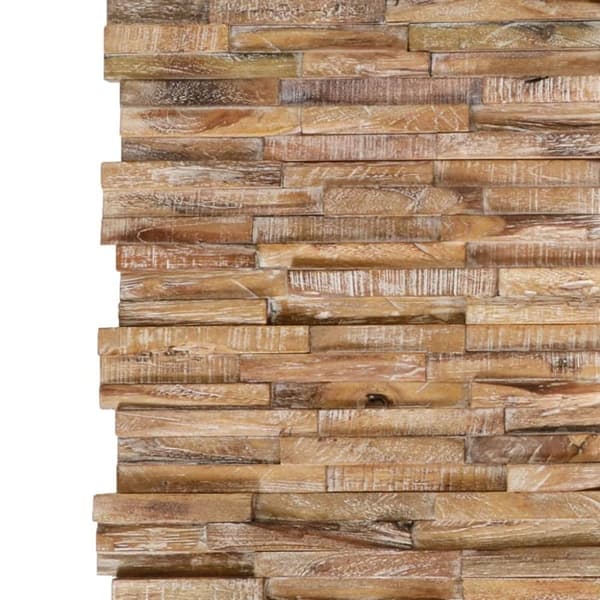 vidaXL Seinäpäällystepaneelit 3D 10 kpl 1,01 m² täysi tiikki