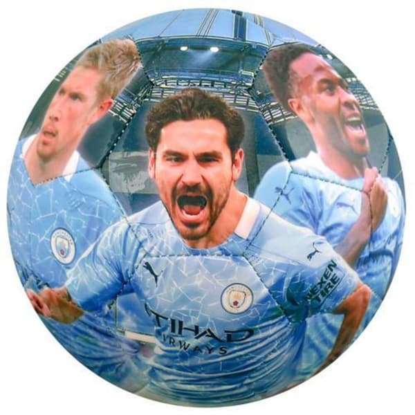 Manchester City FC Spillerfotografi fodbold Sky Blue 5