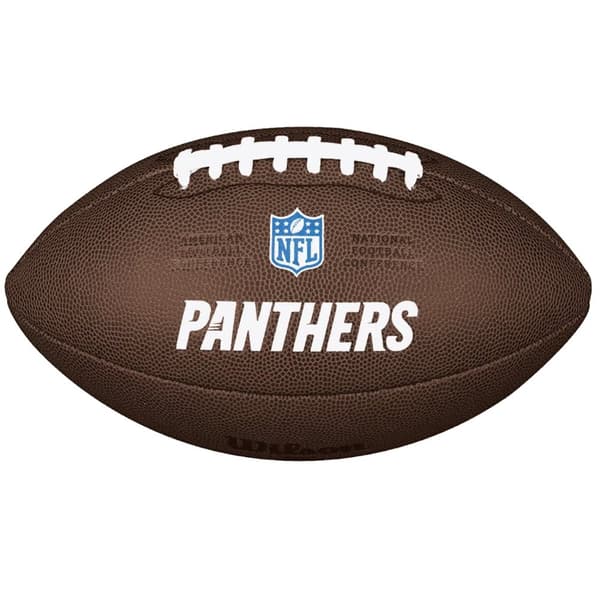 Wilson NFL Team Logo Carolina Panthers Ball WTF1748XBCA, Amerikanske fodboldbolde, Unisex, brun, Størrelse: 9