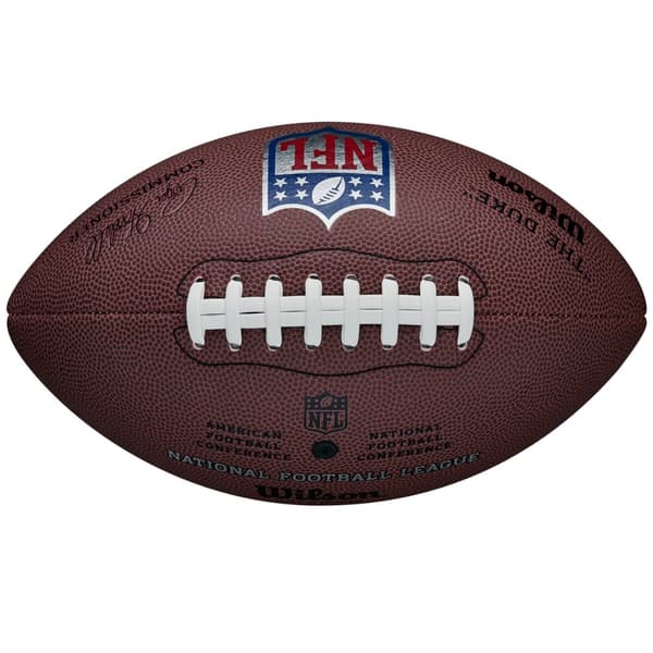 Wilson NFL The Duke Replica Ball WTF1825XBBRS, Amerikanske fodboldbolde, Unisex, brun, Størrelse: 9