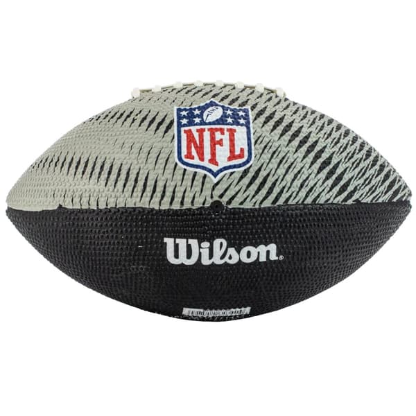 Wilson NFL Team Tailgate Las Vegas Raiders Jr Ball WF4010017XBJR, Amerikanske fodboldbolde, Unisex, grå, Størrelse: 7