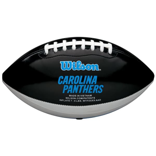Wilson NFL Team Peewee Carolina Panthers Mini Ball WTF1523XBCA, Amerikanska fotbollar, Unisex, svart, Storlek: 7