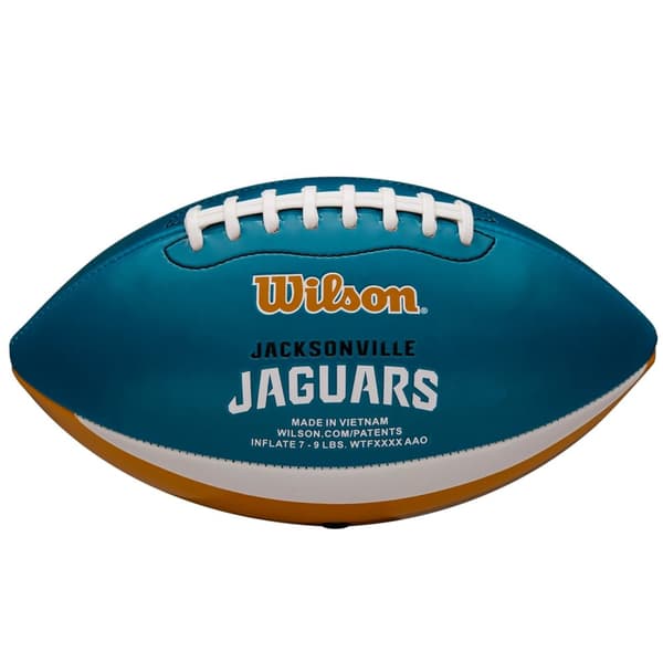 Wilson NFL Team Peewee Jacksonville Jaguars Mini Ball WTF1523XBJX, Amerikanska fotbollar, Unisex, blå, Storlek: 7