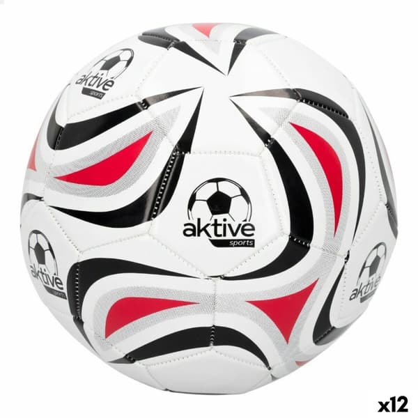 Fodbold Aktive 5 Ø 22 cm Hvid PVC (12 enheder)