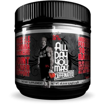 Rich Piana 5% Nutrition AllDayYouMay Caffeinated, 474-500 g