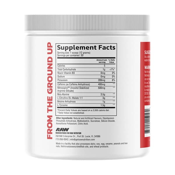 Pre Extreme PWO, 360 g, RAW Nutrition