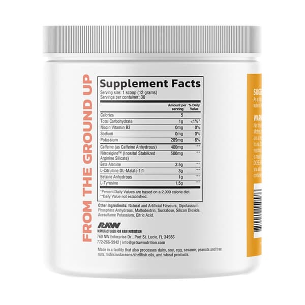 Pre Extreme PWO, 360 g, RAW Nutrition