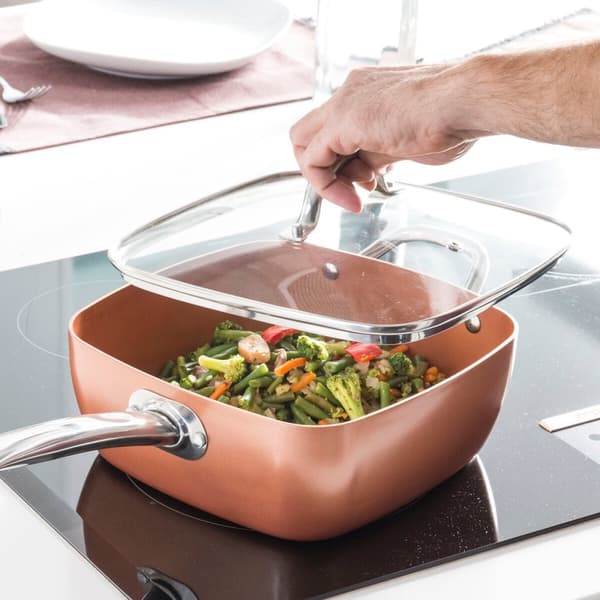 Copper 5-i-1 Flerbruks Keramikkpannesett Coppans InnovaGoods 4 Deler
