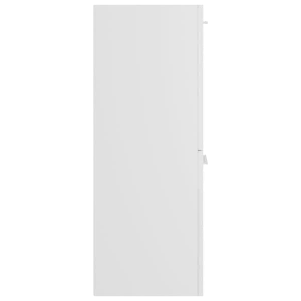 vidaXL Baderomsskap høyglans hvit 30x30x80 cm konstruert tre