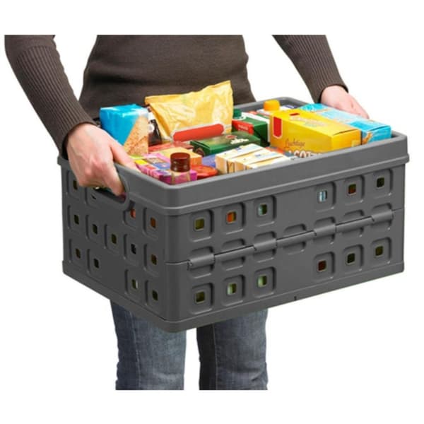 Sunware Firkantet Foldekasse 46L 54x38x26,5 cm Antracit