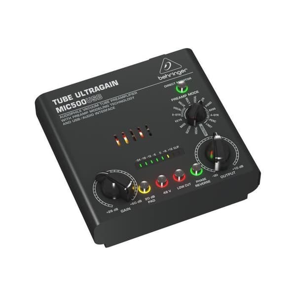 Förförstärkare - Behringer - TUBE ULTRAGAIN MIC500USB - Tube - Svart - Vuxen