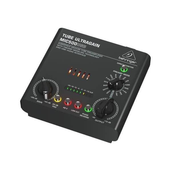 Förförstärkare - Behringer - TUBE ULTRAGAIN MIC500USB - Tube - Svart - Vuxen