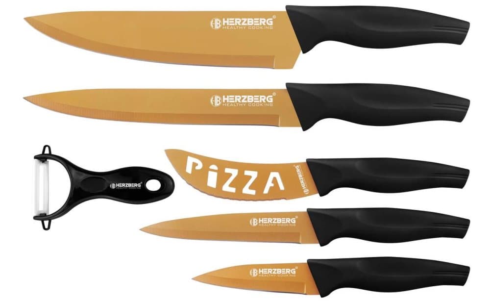 Knivset med skalare - Guld