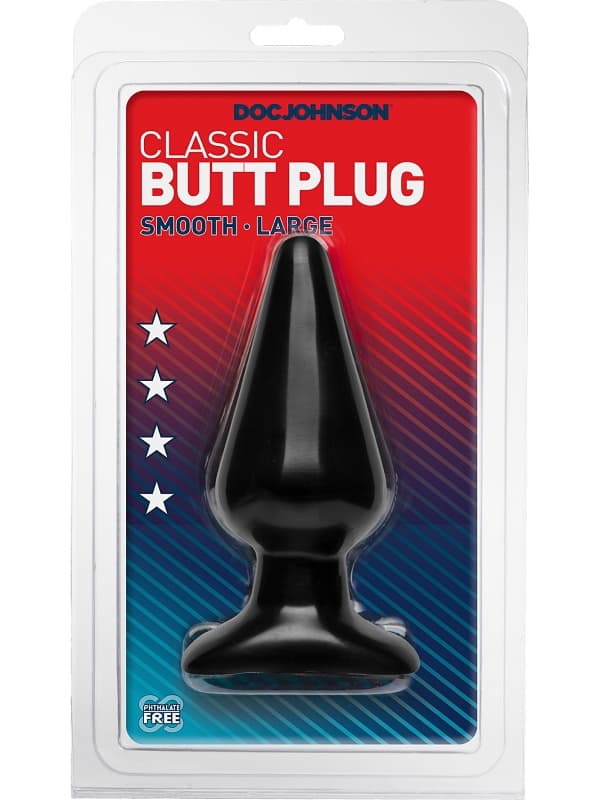 Doc Johnson: Classic Butt Plug, large, svart